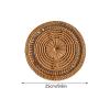2PCS Wicker Wall Basket Decor, Wall Hanging Woven Placemats Home Wall Decor,Handmade Natural Hanging Woven Baskets,Round Wall Basket Decor view 4