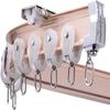 Room Divider Ceiling Track System Shower Curtain Rose Gold Shower Sliding Curtain Track, Bendable RV Curtain Rail System with Pulley Hook, 1m/2m/3m/4m/5m/6m Lenght ( Color : Ceiling Mount , Size : 6m/ view 1