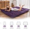 Futon Mattress Japanese Floor Mattress Thicken Sleeping Mattress for Student Dormitory Japanese Bed Tatami Mat for Adults Foldable Roll Up Mattress Guest Bed for Travel,Purple,180x220cm view 4