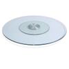 360 Rotating Serving Plate Round Table Turntable Tempered Glass Lazy Susan Large Rotating Tray for Kitchen Dining Table, Double Glass Design Transparent 60/70/80cm view 1
