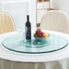 360 Rotating Serving Plate Round Table Turntable Tempered Glass Lazy Susan Large Rotating Tray for Kitchen Dining Table, Double Glass Design Transparent 60/70/80cm view 2
