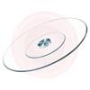 360 Rotating Serving Plate Round Table Turntable Tempered Glass Lazy Susan Large Rotating Tray for Kitchen Dining Table, Double Glass Design Transparent 60/70/80cm view 3