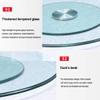 360 Rotating Serving Plate Round Table Turntable Tempered Glass Lazy Susan Large Rotating Tray for Kitchen Dining Table, Double Glass Design Transparent 60/70/80cm view 4