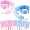 12PCS Pink Blue Dance Ribbons Party Favors for Boys and Girls Baby Shower Gender Reveal Rhythmic Gymnastics Birthday Party Streamers Decoration, Kids Circus Carnival Ribbon Silks Sticks Wands view 1