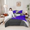 Erosebridal Navy Blue Black Gray Comforter Set Rustic Farmhouse Bedding Set Full Patchwork Geometric Triangle Down Comforter for Boys Adults Men Modern Abstract Quilt Duvet Insert with 2 Pillow Cases view 3