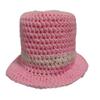 Toilet Paper Cover Top Hat Easter Pink Polka Dot Retro Handmade Crochet Towels view 1