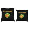 Creepy Halloween Pumpkin With Green Flame Punk Rock Pumpkin Throw Pillow view 3