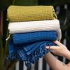 Waffle Towel for Bath Spa Sauna Beach Pool Gym-35"x67" Oversized Towel-Turkish Towel Peshtemal-Luxurious Absorbent Towel-%100 Cotton Towel - High Quality-Towel-Quick Dry (Navy Blue) view 3