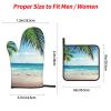 Tropical Palm Tree Hawaii Beach Printed Oven Mitt and Pot Holder Set, Washable Heat Resistant Oven Mitt for Kitchen Cooking Baking Grill view 2