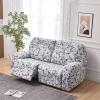8 Pieces Stretch Recliner Sofa Slipcovers, 2 3 Seat Recliner Cover Printed Loveseat Reclining Sofa Slipcover Furniture Protector with Pocket view 1