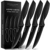 Home Hero Steak Knife Set - Effortless Cutting & Serrated Steak Knives - Rust-Resistant Stainless Steel Blades & Cutlery Set - Comfort-Grip Handles & Kitchen Knife Set - Pack of 4, Black view 1