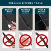 Home Hero Steak Knife Set - Effortless Cutting & Serrated Steak Knives - Rust-Resistant Stainless Steel Blades & Cutlery Set - Comfort-Grip Handles & Kitchen Knife Set - Pack of 4, Black view 3