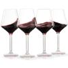 Unbreakable European Style Plastic Crystal, Stemmed Wine Glasses | Set of 4 | Acrylic Tritan Drinkware, Unbreakable Clear Color Shatterproof BPA-free, Reusable, Floating Pool & Indoor & Outdoor, 18oz view 1