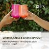 Unbreakable European Style Plastic Crystal, Stemmed Wine Glasses | Set of 4 | Acrylic Tritan Drinkware, Unbreakable Clear Color Shatterproof BPA-free, Reusable, Floating Pool & Indoor & Outdoor, 18oz view 4