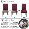 BOGUANG Kitchen Chair Covers Dining Chair Cover,Removable Washable Jacquard Parsons Chair Covers (Dark Grey,Set of 4) view 2