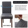 BOGUANG Kitchen Chair Covers Dining Chair Cover,Removable Washable Jacquard Parsons Chair Covers (Dark Grey,Set of 4) view 4