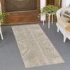 Unique Loom Outdoor Bohemian Collection Area Rug - Anthro (3' 3" x 12' Runner, Gray/ Ivory) view 1
