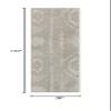 Unique Loom Outdoor Bohemian Collection Area Rug - Anthro (3' 3" x 12' Runner, Gray/ Ivory) view 2
