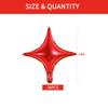 18inch Star Shape Foil Mylar Balloon,30 pcs Red Four Angle Star Balloons for Birthday Party,Wedding,Valentine's Day, engagement partyChristmas,Baby Shower Backdrops Decorations view 2