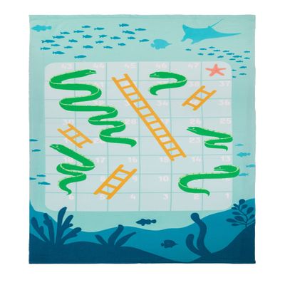 DENSLEY&CO Beach Towel with Game Pieces Set | 160CM x 90CM (Snakes & Ladders 2)