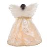 Kurt Adler 12-Inch UL 10-Light Ivory & Gold African American Angel Treetop view 4