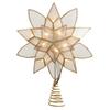 Kurt Adler 11.75-Inch UL 10-Light Gold Tin Double Point Capiz Star Treetop view 1