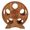 Apparatus Wood Design Wine Rack countertop Wooden 5 Bottle Holder Display Stand Shelf Storage Cabinet Home Decor Wine Gift no Need Assembly (Traditional Cherry) view 1