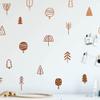 NOBRIM Cute Woodland Pine Tree Wall Stickers Kids Bedroom Natural Decoration Peel and Stick Wall Decals Nursery Art Decor view 2
