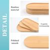 3 Pack Bamboo Trays for Bathroom Shampoo Shower Dispenser Holder Accessories Countertop Light Wood Organizer Plate Tabletop Home Decoration Oval, 6.9 x 3.5 x 0.4Inch (Only Trays) view 4