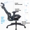 Standing Desk Chair Adjustable Height, Swivel Task Chair with Arms, Ergonomic Office Chair, with Adjustable Headrest, Headrest, Tilt Function, All Day Comfort (Black) view 3