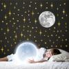 Moon and Stars Wall Decal Moon Wall Sticker Gold Star Decals Peel and Stick Wall Stickers Mural for Kids Baby Room Nursery Wall Decor Vinyl Star for Ceiling Wall Decals for Bedroom Playroom Decoration view 2