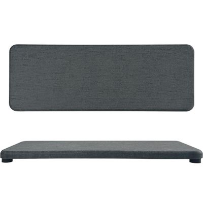 NiuYichee 2 Pcs Water Absorbing Stone Trays, Kitchen/Bathroom Sink Soap Dish, Diatomite Tray Used for Hand Soap & Cosmetic Bottles in The Modern Home, 3.15" W x 8.7" L, Dark Gray