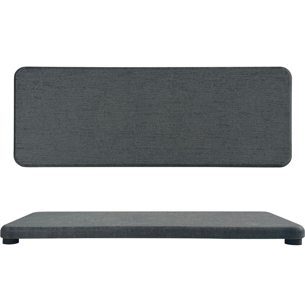 NiuYichee 2 Pcs Water Absorbing Stone Trays, Kitchen/Bathroom Sink Soap Dish, Diatomite Tray Used for Hand Soap & Cosmetic Bottles in The Modern Home, 3.15" W x 8.7" L, Dark Gray