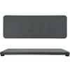 NiuYichee 2 Pcs Water Absorbing Stone Trays, Kitchen/Bathroom Sink Soap Dish, Diatomite Tray Used for Hand Soap & Cosmetic Bottles in The Modern Home, 3.15" W x 8.7" L, Dark Gray view 1