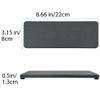NiuYichee 2 Pcs Water Absorbing Stone Trays, Kitchen/Bathroom Sink Soap Dish, Diatomite Tray Used for Hand Soap & Cosmetic Bottles in The Modern Home, 3.15" W x 8.7" L, Dark Gray view 3