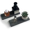 NiuYichee 2 Pcs Water Absorbing Stone Trays, Kitchen/Bathroom Sink Soap Dish, Diatomite Tray Used for Hand Soap & Cosmetic Bottles in The Modern Home, 3.15" W x 8.7" L, Dark Gray view 4