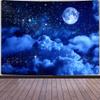 Aidatain Moon Tapestry Blue Sky Night Cloud Crescent Tapestry a Large 80" 60" Flannel Fabric Moonlight Themed Wall Art Hanging Aesthetic for Room Bedroom College Dorm GTZYAT143 view 1