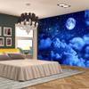 Aidatain Moon Tapestry Blue Sky Night Cloud Crescent Tapestry a Large 80" 60" Flannel Fabric Moonlight Themed Wall Art Hanging Aesthetic for Room Bedroom College Dorm GTZYAT143 view 3