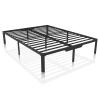 Vyfipt 14" King Metal Platform Bed Frame No Box Spring Needed,Heavy Duty Tall Metal Platform with Large Storage Space and Steel Slat Support,Easy Assembly,Noise Free, Black view 1