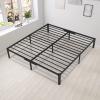 Vyfipt 14" King Metal Platform Bed Frame No Box Spring Needed,Heavy Duty Tall Metal Platform with Large Storage Space and Steel Slat Support,Easy Assembly,Noise Free, Black view 2