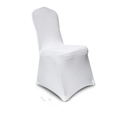 MOCOBA 50 100Pcs Wedding Chair Covers Spandex Stretch Slipcover for Restaurant Banquet Hotel Dining Party Universal Chair Cover,Flat,Front White,100PCS