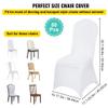 MOCOBA 50 100Pcs Wedding Chair Covers Spandex Stretch Slipcover for Restaurant Banquet Hotel Dining Party Universal Chair Cover,Flat,Front White,100PCS view 4