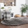 Rugs.com Marilyn Monroe Shag Collection Rug  4' x 6' Oval Slate Gray Shag Rug Perfect for Living Rooms, Large Dining Rooms, Open Floorplans view 4
