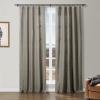 ChadMade Cotton Blend Curtain with Privacy Cotton Lining 1 Panel 150Wx102L Taupe Room Darkening Curtain 4-in-1 Curtain Panel for Sliding Glass Door Window, Simon Collection view 1
