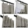 ChadMade Cotton Blend Curtain with Privacy Cotton Lining 1 Panel 150Wx102L Taupe Room Darkening Curtain 4-in-1 Curtain Panel for Sliding Glass Door Window, Simon Collection view 2