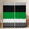 Erosebridal Green Gray Blackout Curtains 42" Wx84 L Geometric Striped Curtains & Drapes Patchwork Black White Grey Stripes Window Curtains for Bedroom Living Room,Modern Window Treatments 2 Panels view 1