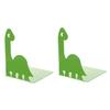 Green Metal Dinosaur Bookends for Home Office, Iron Desk Organizer Pair view 1