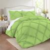 International Sheets 5 Piece Luxurious Diamond Ruffle Comforter Set Super Soft 500 GSM All Season Pintuck 1000 Thread Count, 100% Egyptian Cotton, Twin/Twin XL Size Sage Color view 1
