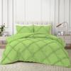 International Sheets 5 Piece Luxurious Diamond Ruffle Comforter Set Super Soft 500 GSM All Season Pintuck 1000 Thread Count, 100% Egyptian Cotton, Twin/Twin XL Size Sage Color view 2