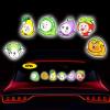 6 Pcs Fruit Cartoon Vinyl Reflective Stickers for Cars-Vesvory Creative Car Scratch Stickers and Decals Orange,Tomato,Vegetable Cartoon Window Clings view 1